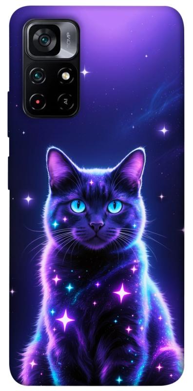Чохол itsPrint Galaxy purple cat для Xiaomi Poco M4 Pro 5G, тварини, купити оптом з доставкою