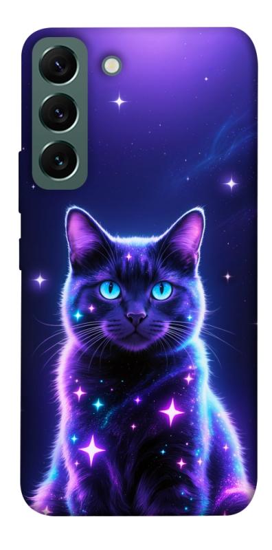 Чехол itsPrint Galaxy purple cat для Samsung Galaxy S22, животные, купить оптом с доставкой
