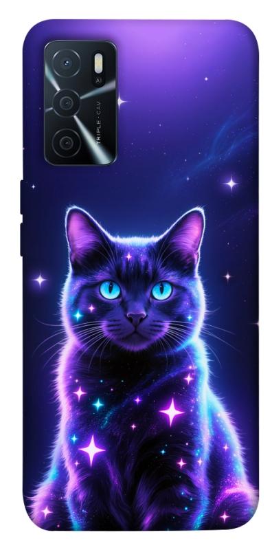 Чохол itsPrint Galaxy purple cat для Oppo A16s / A16, тварини, купити оптом з доставкою