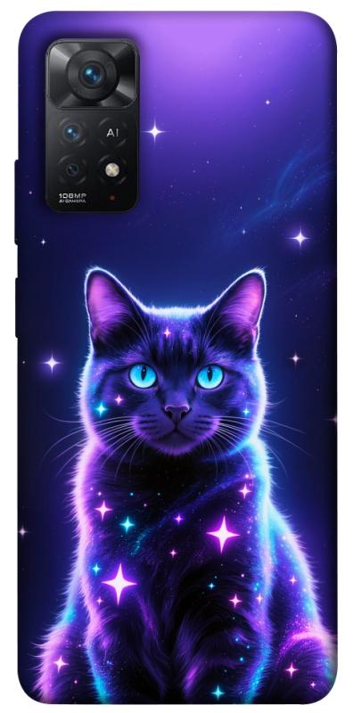 Чохол itsPrint Galaxy purple cat для Xiaomi Redmi Note 11 Pro 4G/5G, котики, купити оптом з доставкою