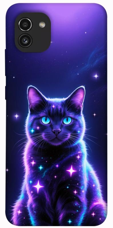Чехол itsPrint Galaxy purple cat для Samsung Galaxy A03, котики, купить оптом с доставкой