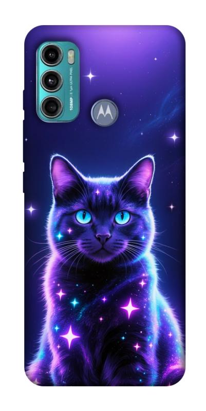 Чохол itsPrint Galaxy purple cat для Motorola Moto G60, тварини, купити оптом з доставкою
