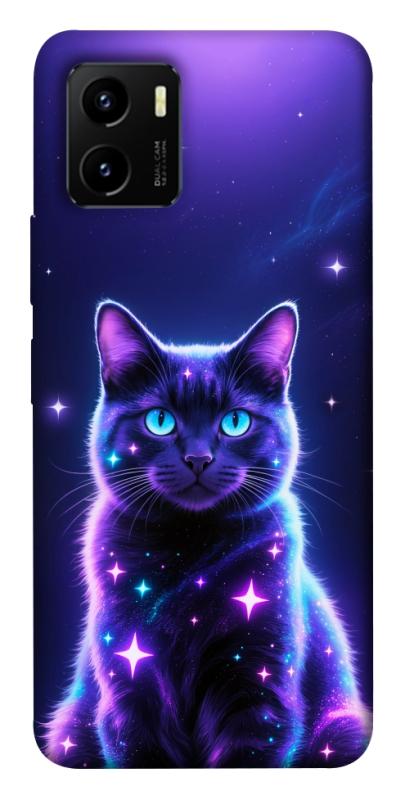 Чехол itsPrint Galaxy purple cat для Vivo Y15s, котики, купить оптом с доставкой