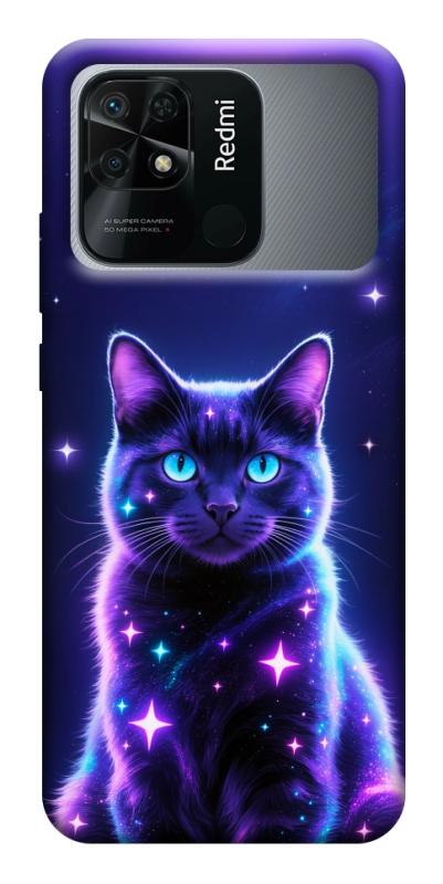 Чохол itsPrint Galaxy purple cat для Xiaomi Redmi 10C, котики, купити оптом з доставкою