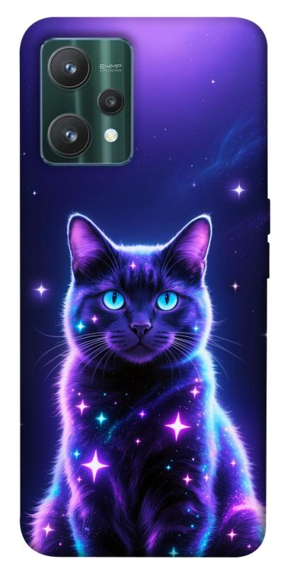 Чехол itsPrint Galaxy purple cat для Realme 9 Pro, животные, купить оптом с доставкой