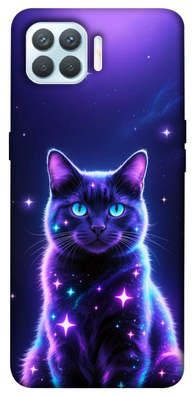 Чехол itsPrint Galaxy purple cat для Oppo F17 Pro, животные, купить оптом с доставкой