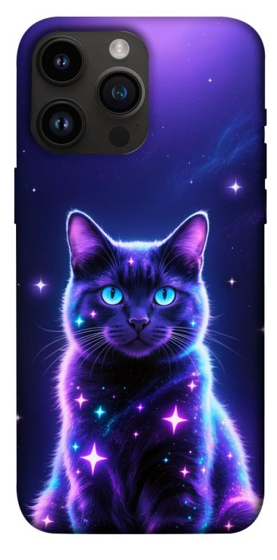 Чехол itsPrint Galaxy purple cat для Apple iPhone 14 Pro Max (6.7"), животные, купить оптом с доставкой