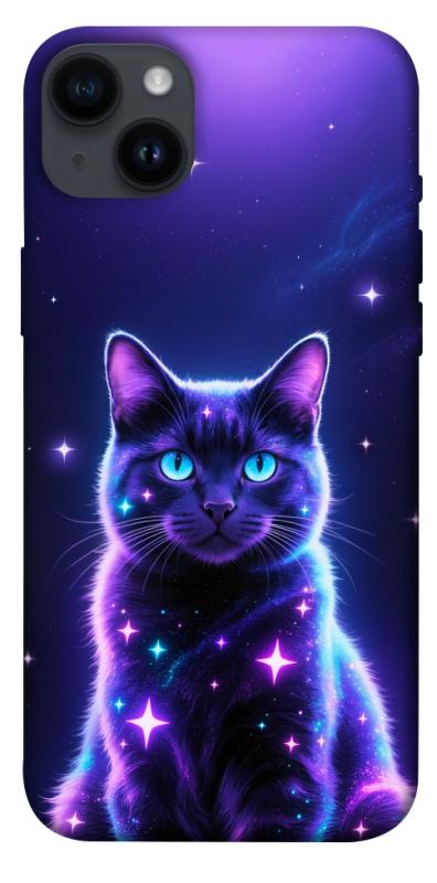 Чехол itsPrint Galaxy purple cat для Apple iPhone 14 Plus (6.7"), котики, купить оптом с доставкой