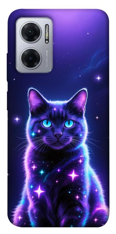 Чехол itsPrint Galaxy purple cat для Xiaomi Redmi Note 11E, животные, купить оптом с доставкой