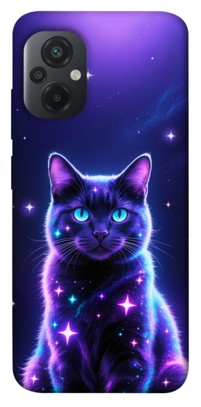 Чехол itsPrint Galaxy purple cat для Xiaomi Poco M5, животные, купить оптом с доставкой