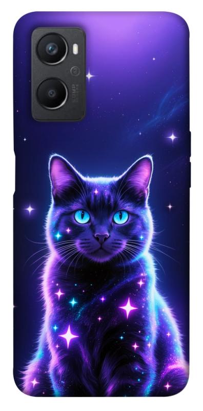 Чохол itsPrint Galaxy purple cat для Oppo A96, котики, купити оптом з доставкою