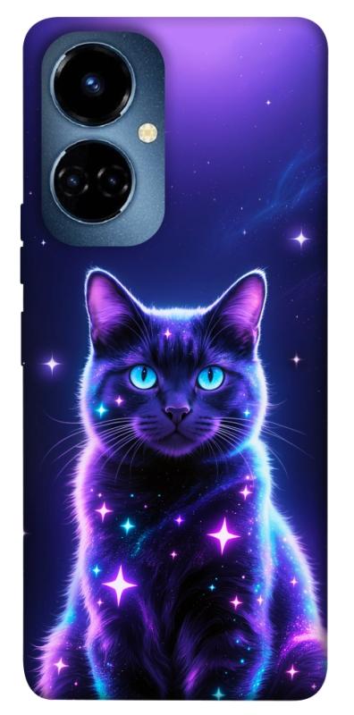 Чехол itsPrint Galaxy purple cat для TECNO Camon 19 (CI6n) / 19 Pro (CI8n), котики, купить оптом с доставкой