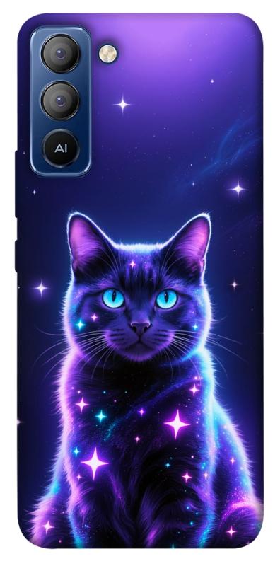 Чохол itsPrint Galaxy purple cat для TECNO Pop 5 LTE, котики, купити оптом з доставкою