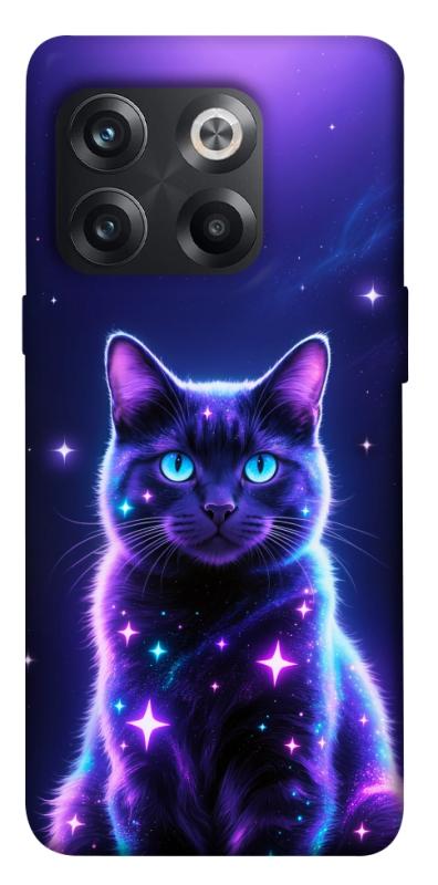 Чехол itsPrint Galaxy purple cat для OnePlus 10T, животные, купить оптом с доставкой