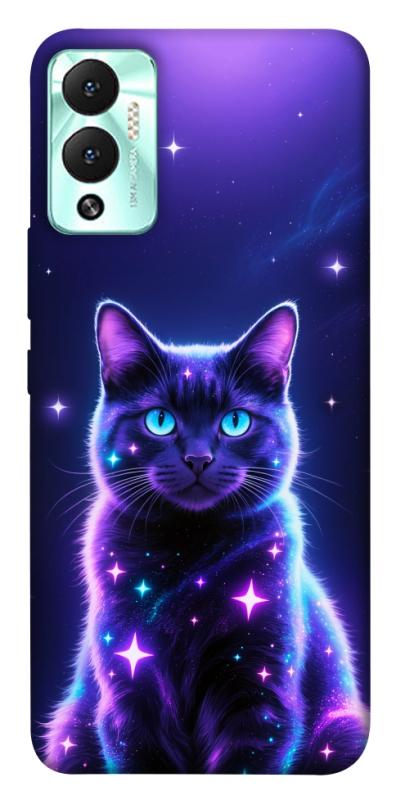 Чохол itsPrint Galaxy purple cat для Infinix Hot 12 Play, котики, купити оптом з доставкою