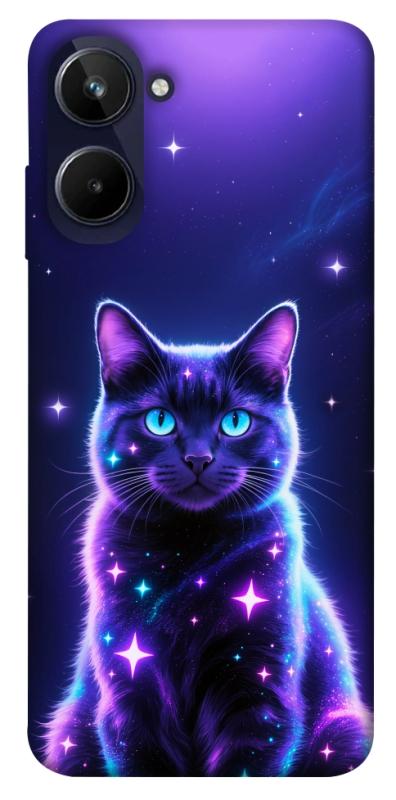 Чехол itsPrint Galaxy purple cat для Realme 10 4G, котики, купить оптом с доставкой
