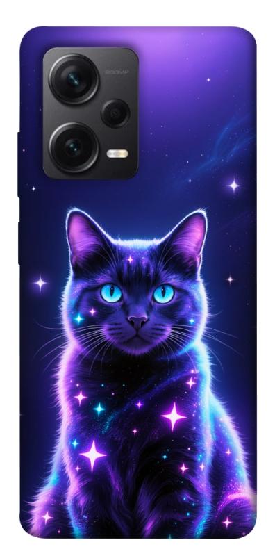 Чехол itsPrint Galaxy purple cat для Xiaomi Redmi Note 12 Pro+ 5G, животные, купить оптом с доставкой