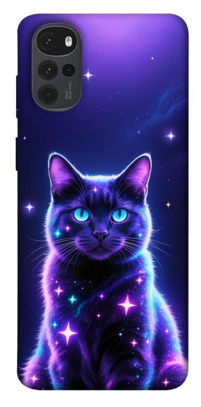 Чохол itsPrint Galaxy purple cat для Motorola Moto G22, котики, купити оптом з доставкою
