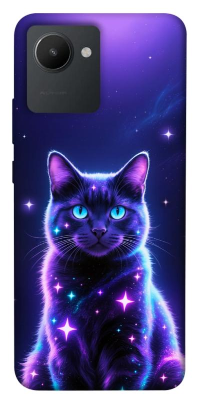 Чехол itsPrint Galaxy purple cat для Realme C30s, животные, купить оптом с доставкой