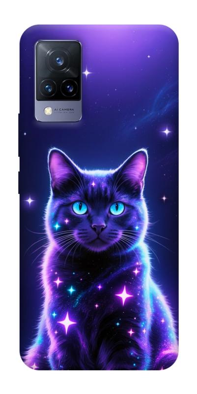 Чохол itsPrint Galaxy purple cat для Vivo V21, тварини, купити оптом з доставкою