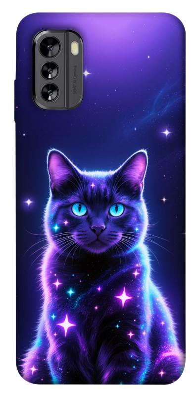 Чехол itsPrint Galaxy purple cat для Nokia G60, животные, купить оптом с доставкой