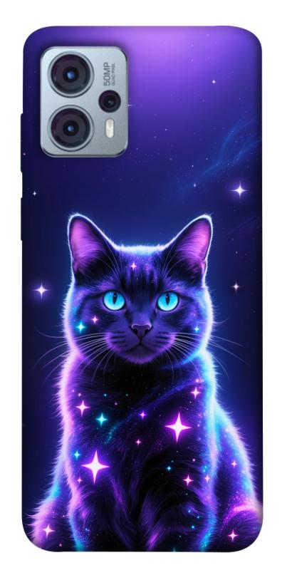 Чехол itsPrint Galaxy purple cat для Motorola Moto G23, животные, купить оптом с доставкой