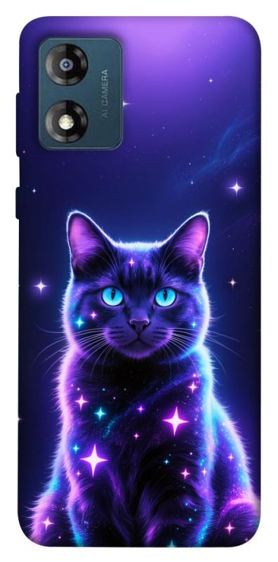Чехол itsPrint Galaxy purple cat для Motorola Moto E13, котики, купить оптом с доставкой