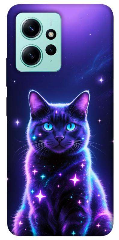 Чехол itsPrint Galaxy purple cat для Xiaomi Redmi Note 12 4G, животные, купить оптом с доставкой