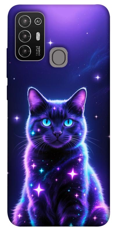 Чехол itsPrint Galaxy purple cat для ZTE Blade A52, котики, купить оптом с доставкой