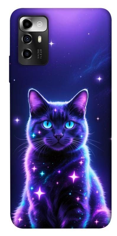 Чехол itsPrint Galaxy purple cat для ZTE Blade A72, котики, купить оптом с доставкой