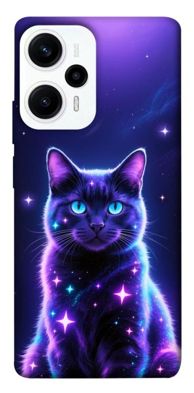 Чохол itsPrint Galaxy purple cat для Xiaomi Poco F5 / Note 12 Turbo, котики, купити оптом з доставкою