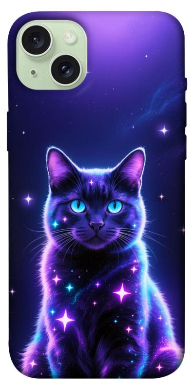 Чехол itsPrint Galaxy purple cat для Apple iPhone 15 Plus (6.7"), котики, купить оптом с доставкой