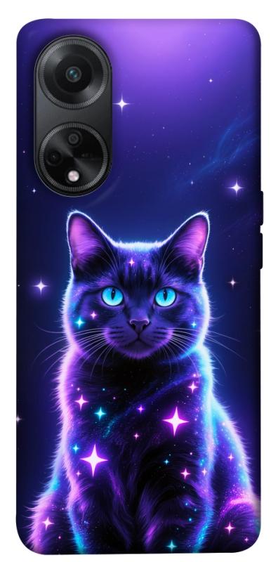 Чехол itsPrint Galaxy purple cat для Oppo A58 4G, котики, купить оптом с доставкой