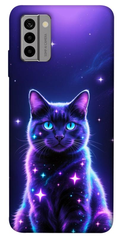Чехол itsPrint Galaxy purple cat для Nokia G22, животные, купить оптом с доставкой