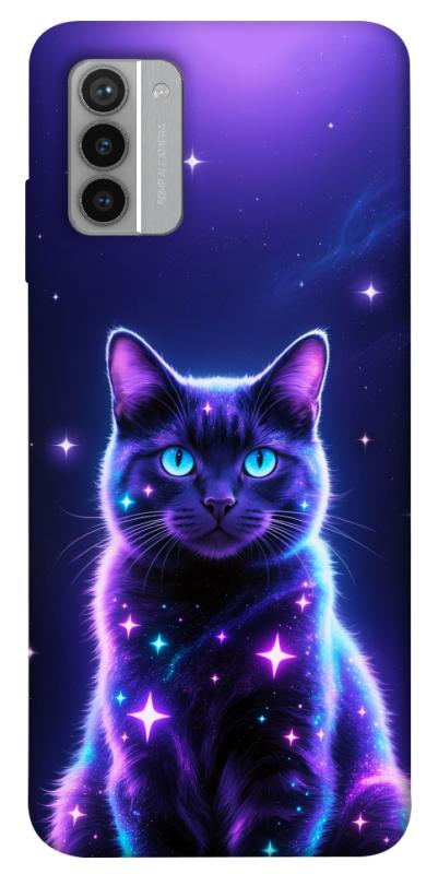 Чехол itsPrint Galaxy purple cat для Nokia G42, животные, купить оптом с доставкой