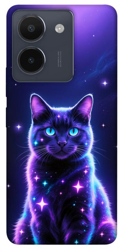 Чехол itsPrint Galaxy purple cat для Vivo Y36, котики, купить оптом с доставкой