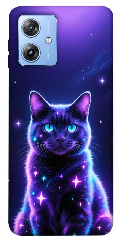 Чохол itsPrint Galaxy purple cat для Motorola Moto G84, тварини, купити оптом з доставкою