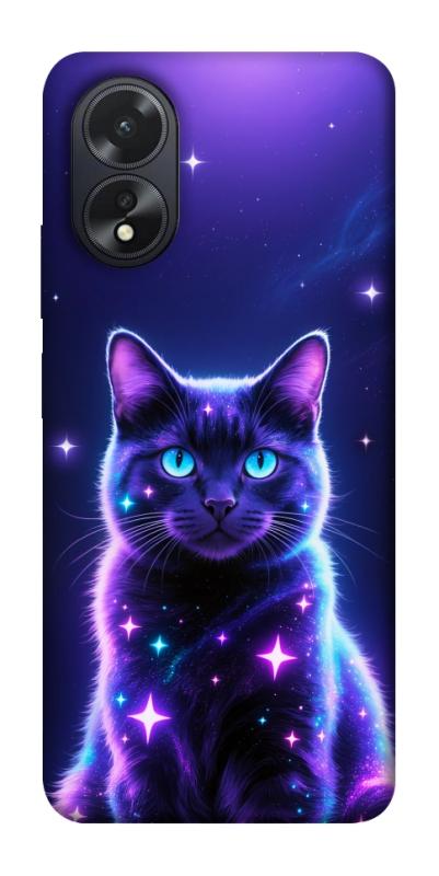 Чехол itsPrint Galaxy purple cat для Oppo A38, животные, купить оптом с доставкой