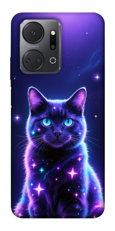 Чехол itsPrint Galaxy purple cat для Huawei Honor X7a, котики, купить оптом с доставкой