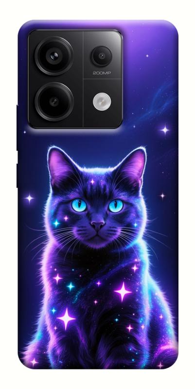 Чехол itsPrint Galaxy purple cat для Xiaomi Redmi Note 13 Pro 4G, животные, купить оптом с доставкой