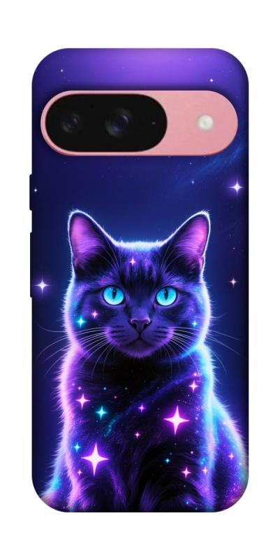 Чехол itsPrint Galaxy purple cat для Google Pixel 9, животные, купить оптом с доставкой
