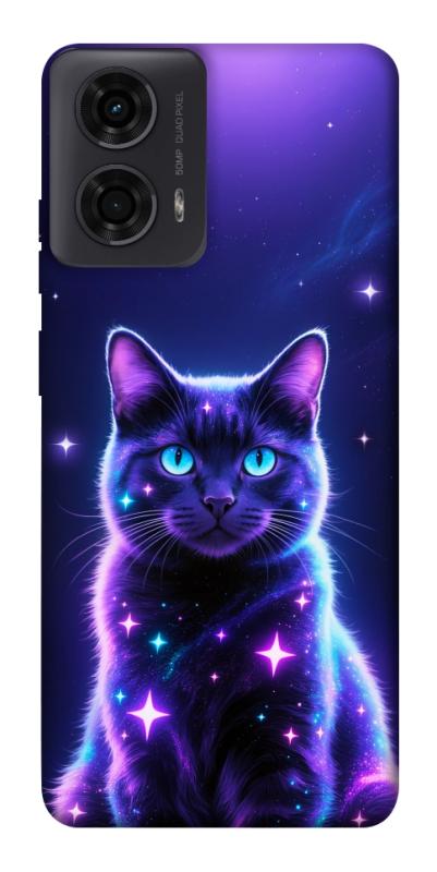 Чохол itsPrint Galaxy purple cat для Motorola Moto G24, котики, купити оптом з доставкою