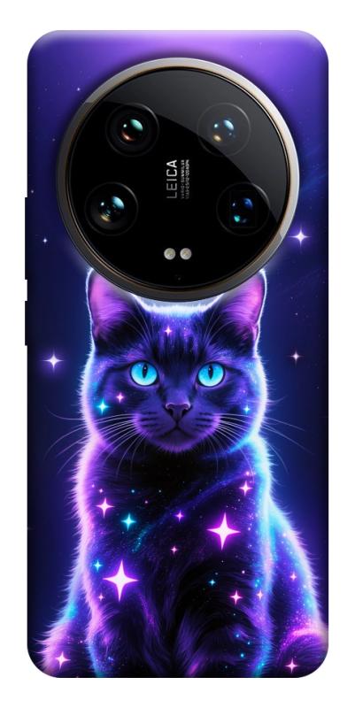 Чехол itsPrint Galaxy purple cat для Xiaomi 14 Ultra, животные, купить оптом с доставкой