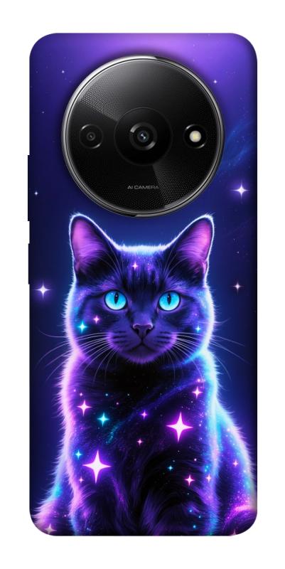 Чехол itsPrint Galaxy purple cat для Xiaomi Redmi A3, животные, купить оптом с доставкой
