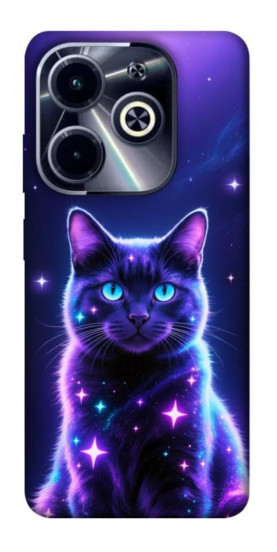 Чохол itsPrint Galaxy purple cat для Infinix Hot 40i, котики, купити оптом з доставкою