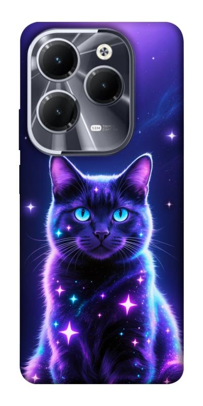 Чехол itsPrint Galaxy purple cat для Infinix Hot 40, котики, купить оптом с доставкой