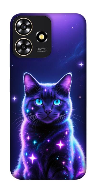 Чехол itsPrint Galaxy purple cat для ZTE Blade A73 4G, котики, купить оптом с доставкой