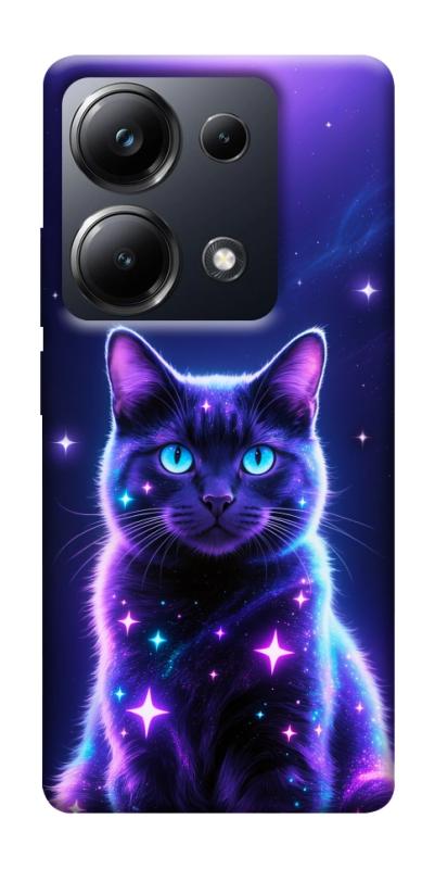 Чехол itsPrint Galaxy purple cat для Xiaomi Redmi 13 4G / Poco M6 4G, животные, купить оптом с доставкой