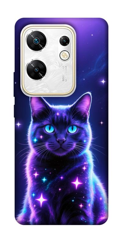 Чехол itsPrint Galaxy purple cat для Infinix Zero 30 4G, животные, купить оптом с доставкой