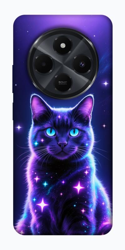Чехол itsPrint Galaxy purple cat для Xiaomi Redmi 14C / Poco C75, котики, купить оптом с доставкой